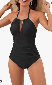 Women's Slimming One Piece Swimsuits Tummy Control Bathing Suit Halter Swimwear for