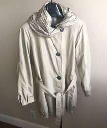 Gallery vintage beige raincoat size XL