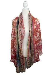 Chicos Jackie Ikat Blend Cocoon Wrap