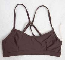 NEW Abysse x Free people movement Schaffer sports bra dark brown,L