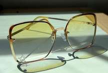 🕶️ Yellow Gradient 100% UV Protection Sunglasses rhinestones