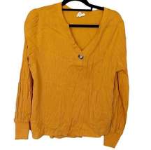 A New Approach ANA Size Large L Mustard Golden Rod Yellow Long Sleeve Blouse