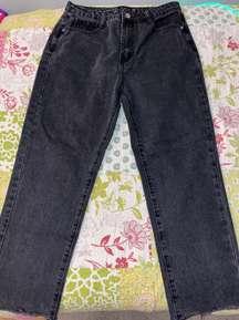 Straight Leg Washed Black Jean