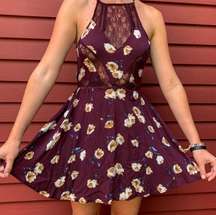 KENDALL & KYLIE Maroon Floral Dress