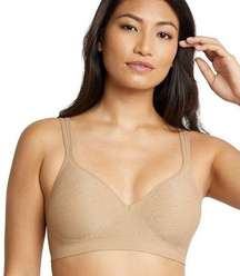 NWT Bali Comfort Revolution Wireless Bra DF3463 Full COverage Beige 36DD / 36E