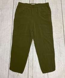 Track Trousers Pull On Joggers in Olive Green Size Medium