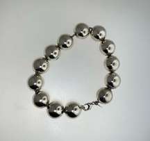 Retired 14mm Silver Hardware Ball Bracelet