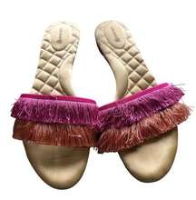 Birdies Sparrow Slides In Sangria Size 9.5 Fringe