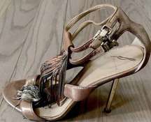 Brian Atwood Metallic Stilettos Sz 8