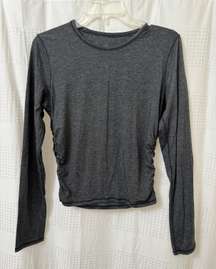 Long Sleeve Ruched Athletic Top