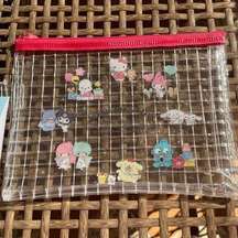 Sanrio Clear Zipper Bag With Multiple Characters