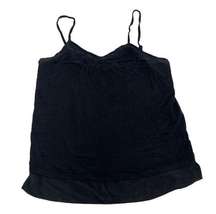 RW & Co Tank Top Womens Large Solid Black V-Neck Camisole Stretch Flowy Viscose