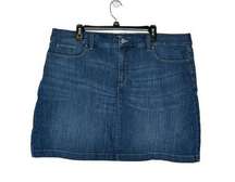 Croft & Barrow Women Denim Mini Skirt  Raw Hem Denim A-Line Stretch Plus Size 20