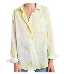 Pilcro womens XL Anthropologie tye dye button up shirt casual cute long sleeve