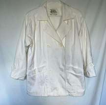 VINTAGE London fog white double breasted  peacoat size 12