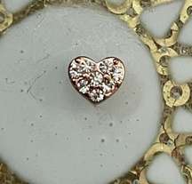 - Rose gold heart charm