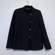 Banana Republic Wool Black Pea Coat Size M Vintage  Women’s