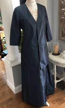 Max Studio Leon Max 100% silk long coat and long skirt. Coat NWT and skirt NWOT