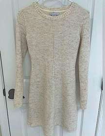 Shrinking Violet Oatmeal Tan Sweater Dress Women’s Size XS