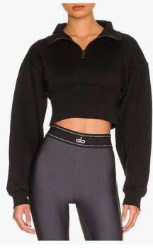 Alo Yoga Vixen Fleece 1/4 zip black x s