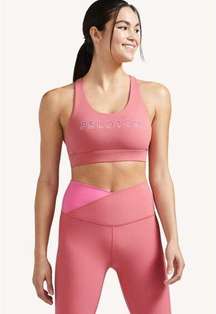 PELOTON Cadent Strappy Fast Pink Sports Bra Size Medium