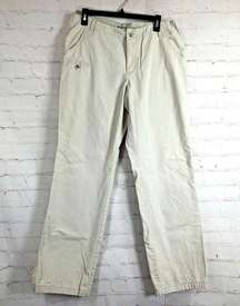 Columbia Womens Khaki Pants Sz 12 Cotton Outdoor Hiking Trail Straight Leg 32W