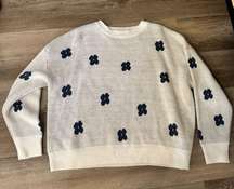 Floral sweater - L