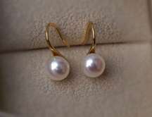 Elegant White Pearl Dangle Drop Earrings for Women, Pearl Earrings