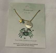 Lauren Spencer Cancer Zodiac Necklace Gold