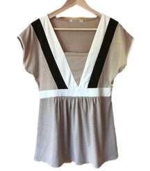 VINTAGE Austin Clothing Co. cap sleeve color block babydoll top size medium