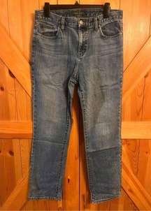 LRL Lauren Jeans Co Classic Straight Jeans Size 8 Distressed