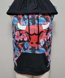 NBA Chicago Bulls floral sleeveless hoodie size large