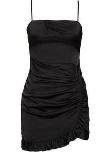 The East Order Black Dress Mini Large Ruffle Tank Wedding Cocktail Summer LBD