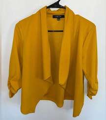 Yellow Blazer Cropped Yellow