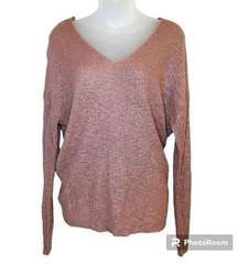 Moon & Madison Pink Knit Long Sleeve Sweater Size Small