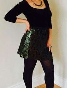 Joe Fresh sequined black skirt in small