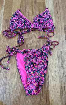 Pink Floral Bikini 
