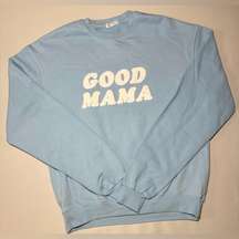 Good American Good Mama blue sweatshirt