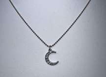 AEO Crescent Moon Sparkly Necklace