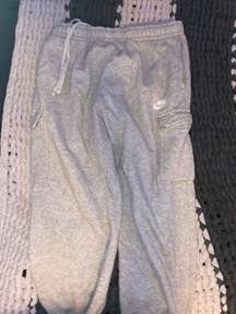 Large Grey Cargo Sweatpants