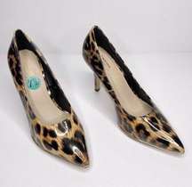 Marc New York Heels Size 7.5 M Women's PEGGY3 Animal Print Pointed Toe Slip On