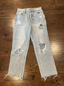 High Rise Straight Jeans