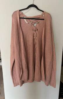 Pink Sweater Cardigan 