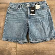 Lee Midrise Jean Shorts Size 14 New