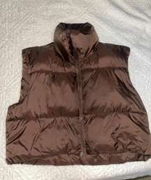 Brown Puffer Vest 