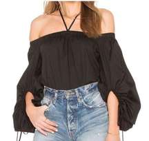 Rebecca Minkoff Revolve Tulsa Off Shoulder Blouse Black Small New