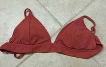 Rusty Red Pink Triangle Bikini Top