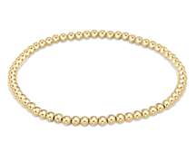 classic gold 3mm bead bracelet