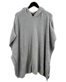 Charter Club Womens Grey Sleeveless Poncho Sweater Soft Chenille One Size New