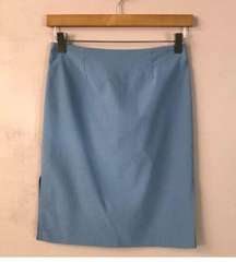 Vintage Blue Side Slit Skirt